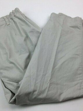 Lee Womens Light Khaki Beige Pleated Dress Office Work Pants Elastic Waist 16 S